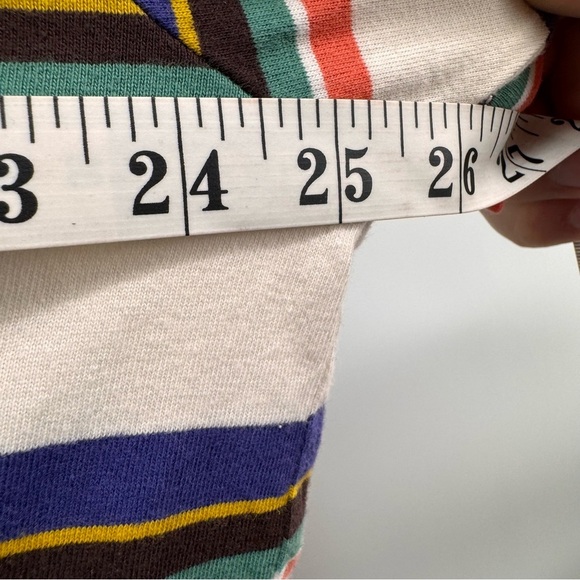 Guess 1981 Retro Multicolor Embroidered Logo Striped T Shirt Mens Vtg 90s - Picture 8 of 8